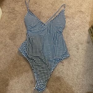 Zaful Black and White gingham Swimsuit